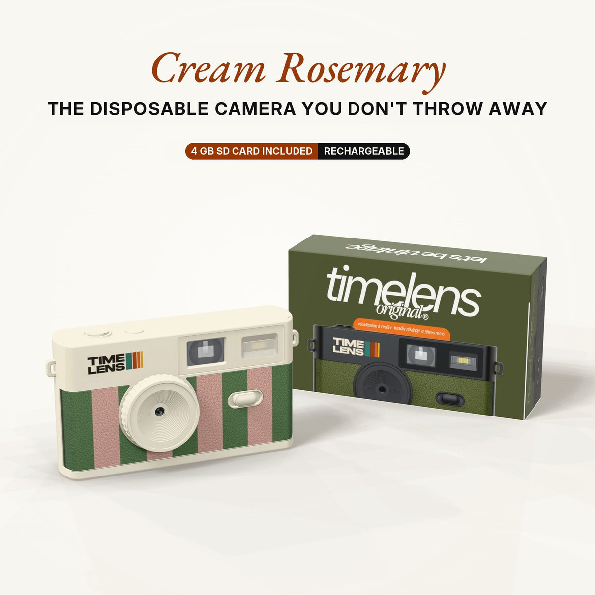 TimeLens® Camera – Cream Rosemary Edition - TIMELENS US