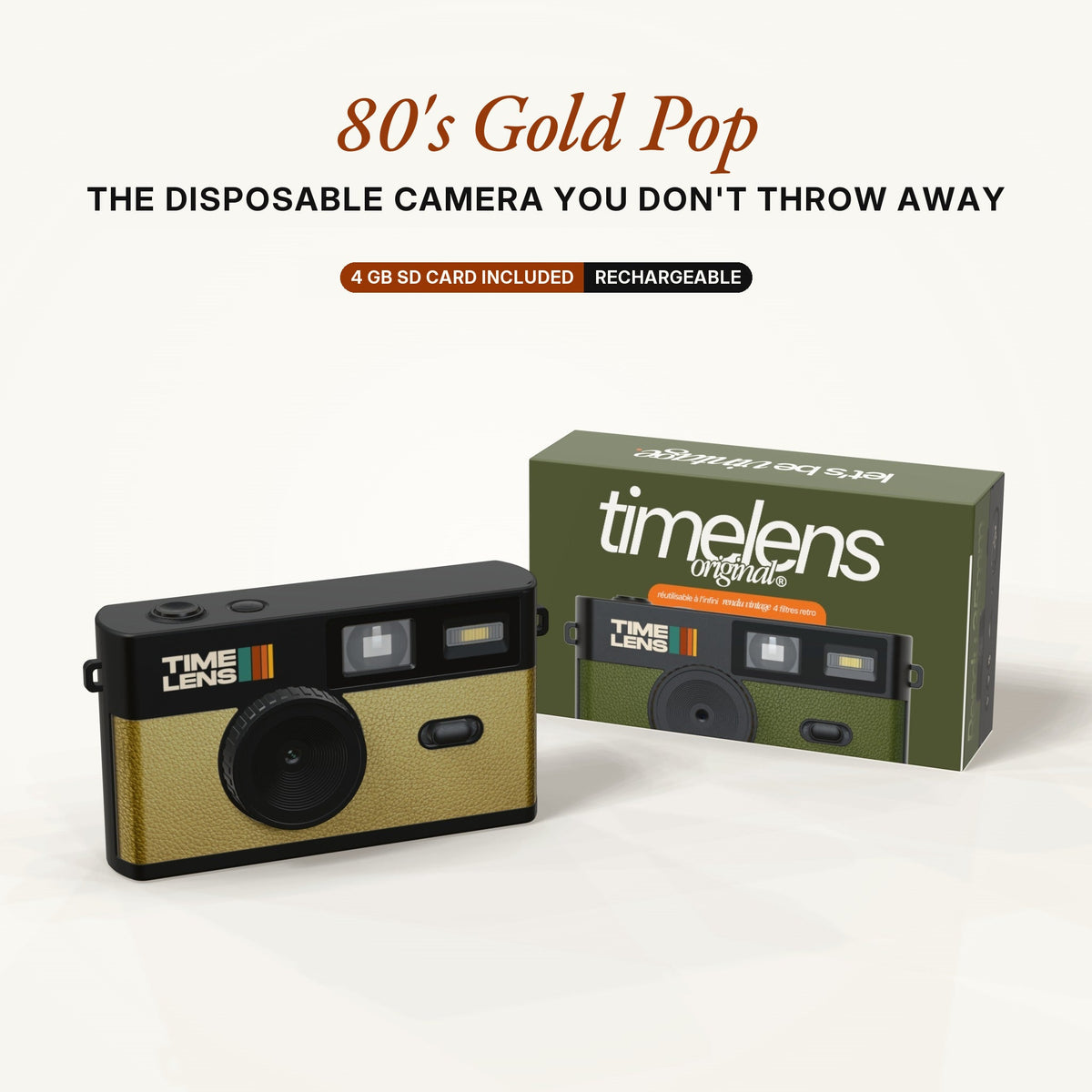 Cámara TimeLens® – Edición 80's Gold Pop - TIMELENS US