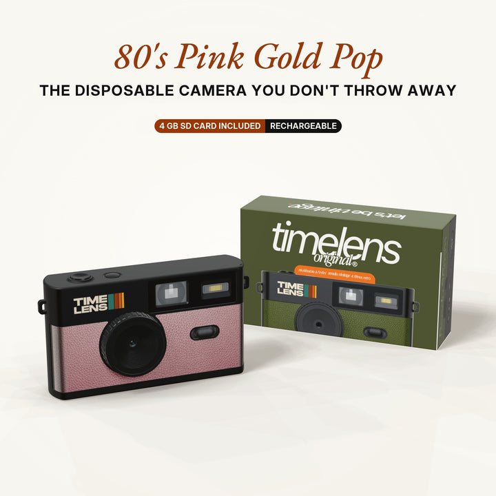 TimeLens® Camera – 80's Pink Gold Pop Edition - TIMELENS US