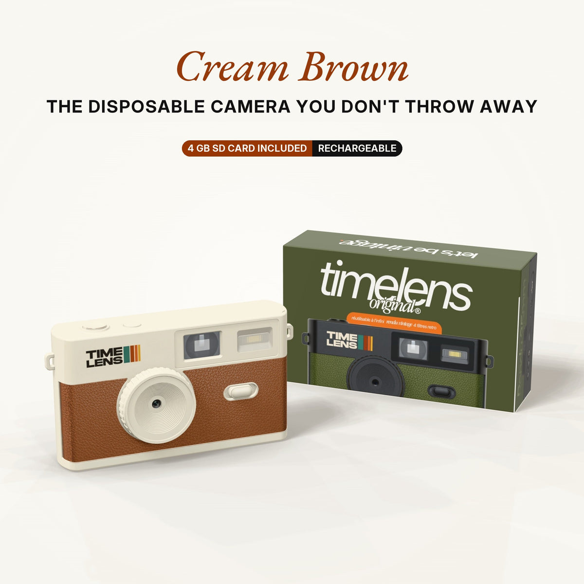 TimeLens® Camera – Cream Brown Edition - TIMELENS US