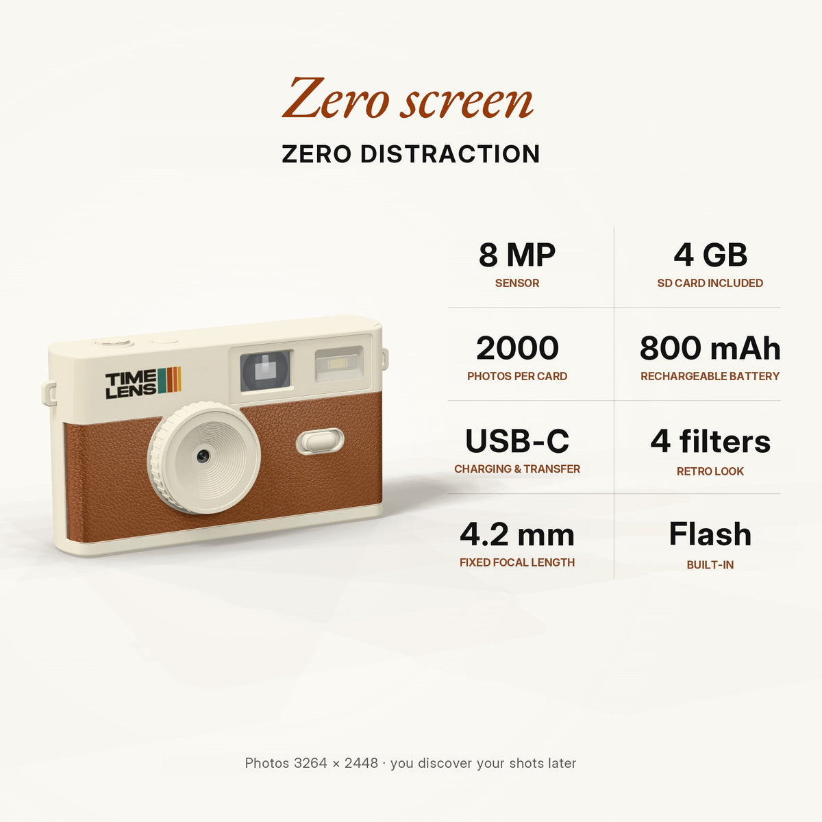 TimeLens® Camera – Cream Brown Edition - TIMELENS US