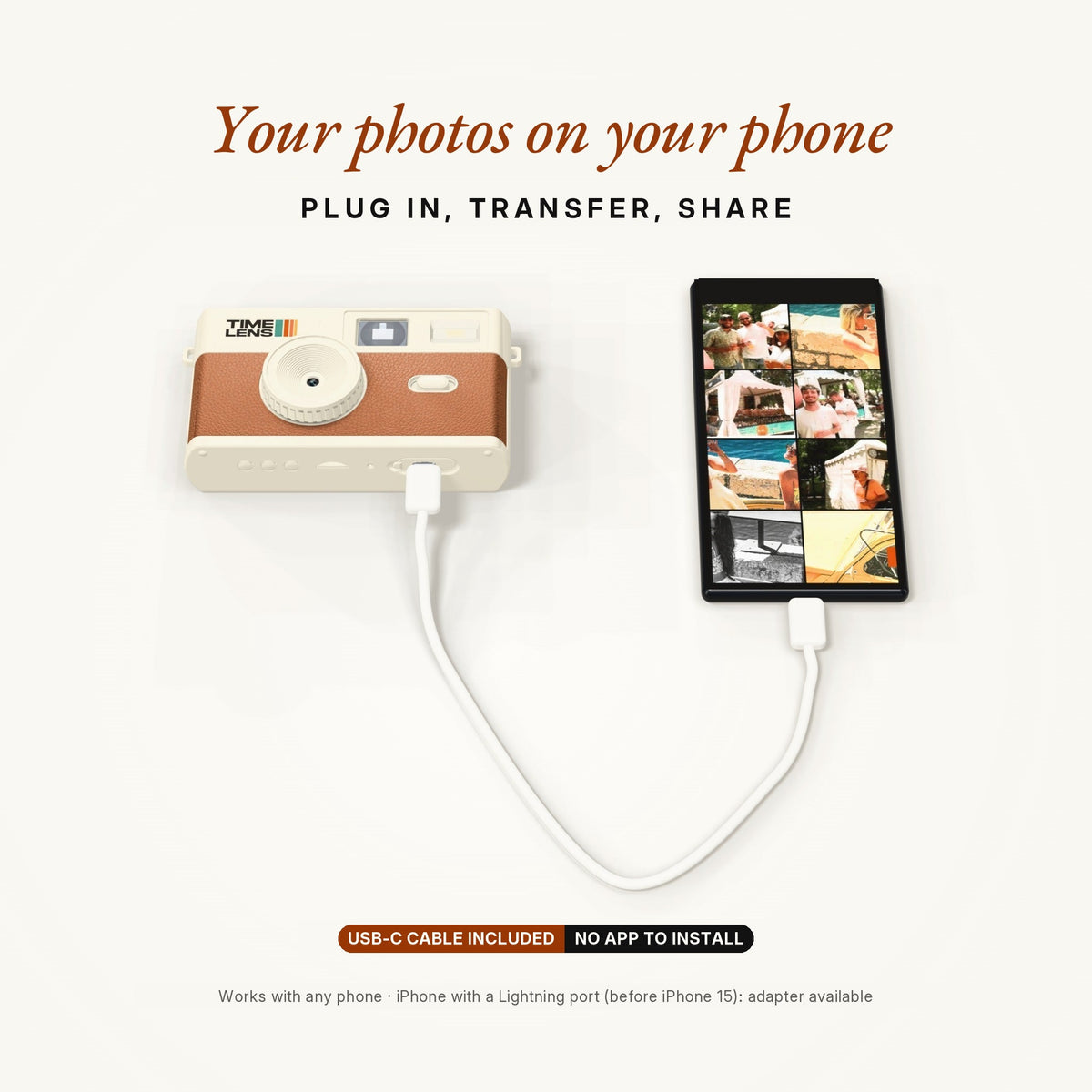 TimeLens® Camera – Cream Brown Edition - TIMELENS US