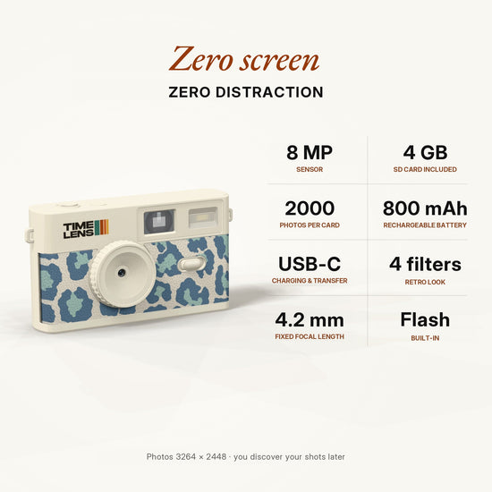 TimeLens® Camera – Cream Sky Leopard Edition - TIMELENS US