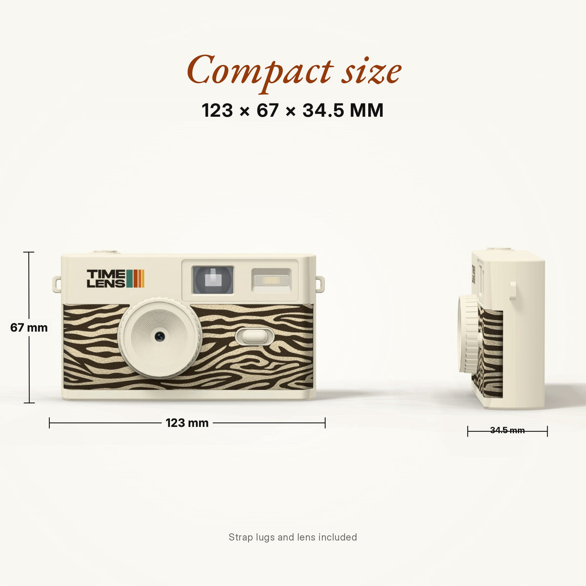 TimeLens® Camera – Cream Zebra Edition - TIMELENS US