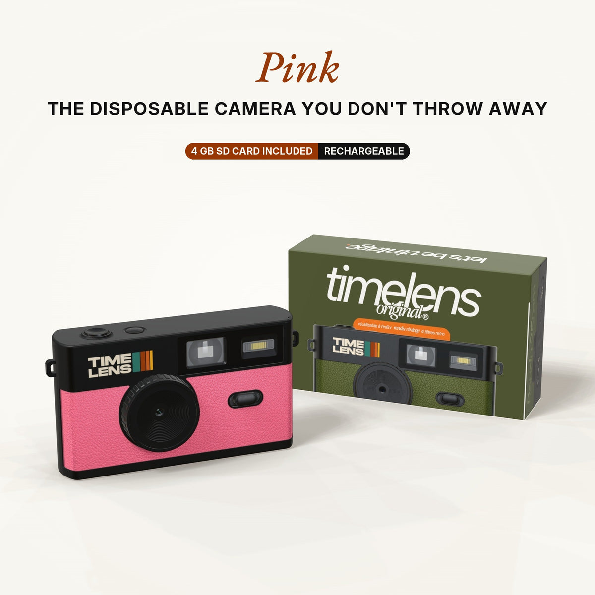 Fotocamera TimeLens® – Edizione Rosa - TIMELENS US