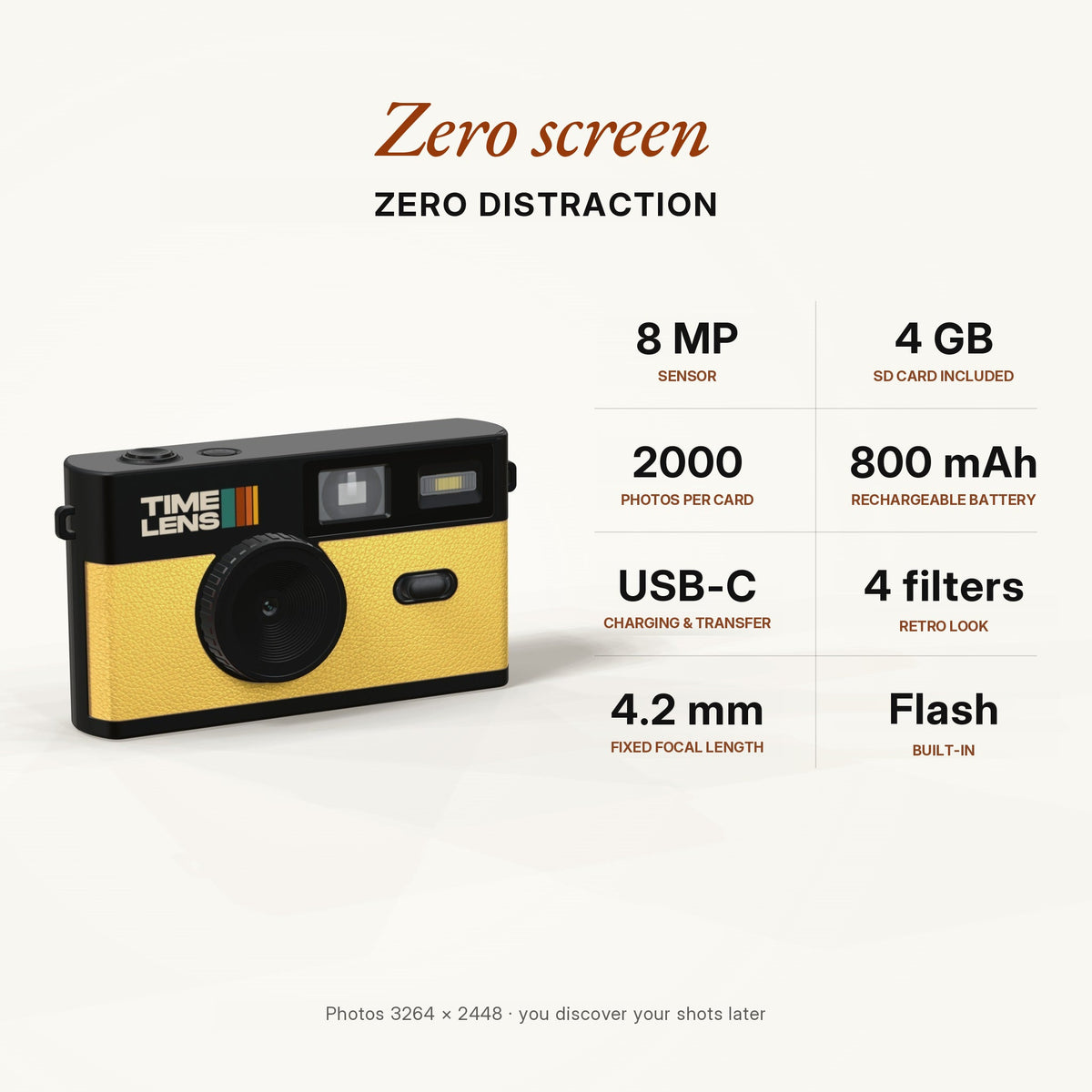 Fotocamera TimeLens® – Edizione Yellow - TIMELENS US