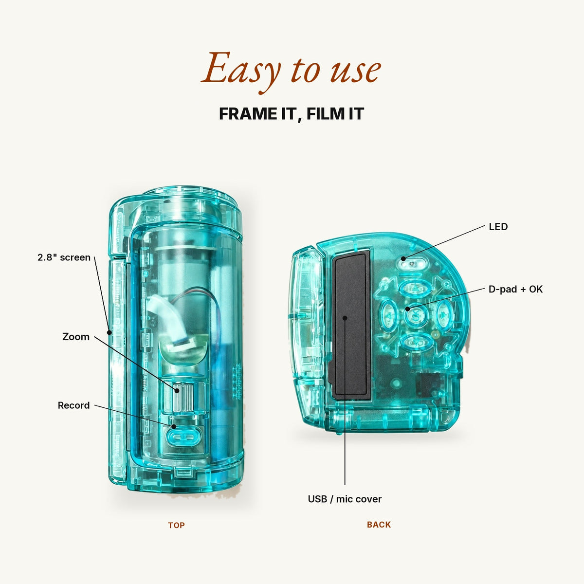 TimeLens® Replay Camcorder – Sea green - TIMELENS US