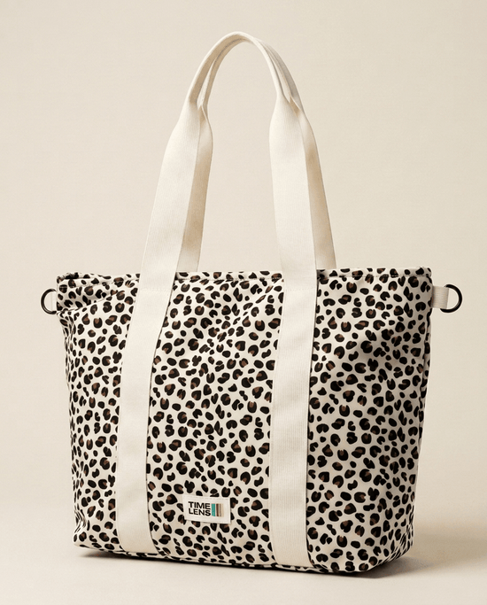 Tote Bag Cream Leopard - TIMELENS US