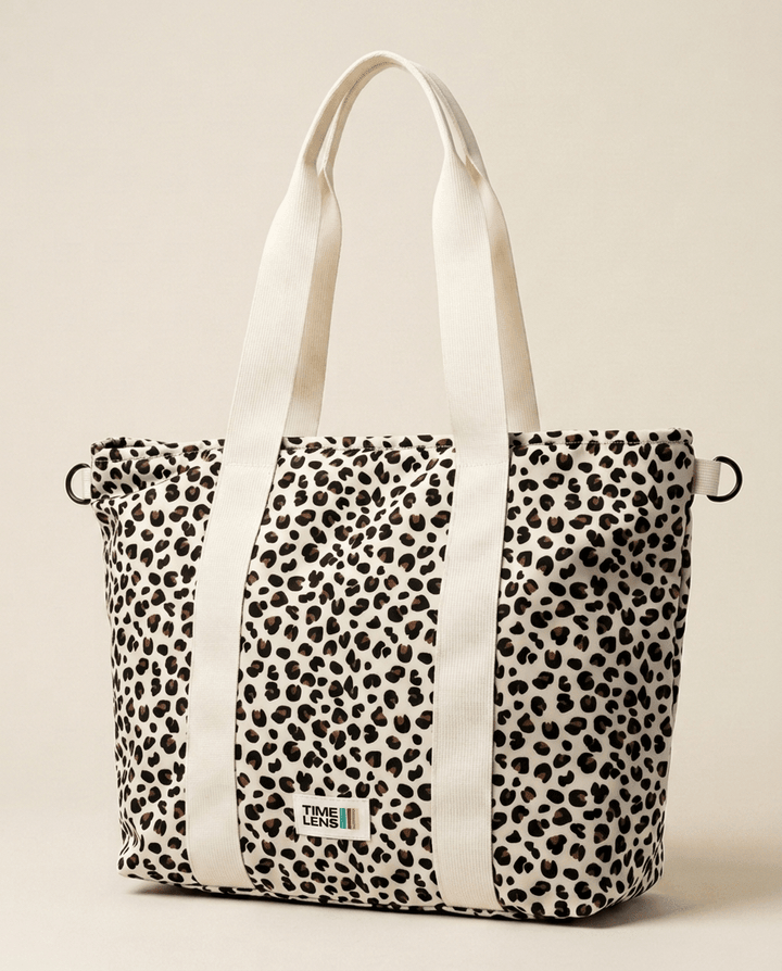 Tote Bag Cream Leopard - TIMELENS US